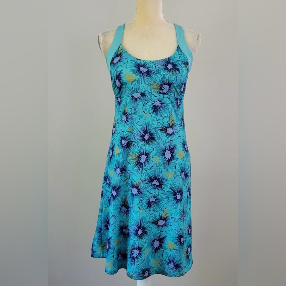 PATAGONIA Ladies Women’s Size XS Purple White Teal Sleeveless Long Dress